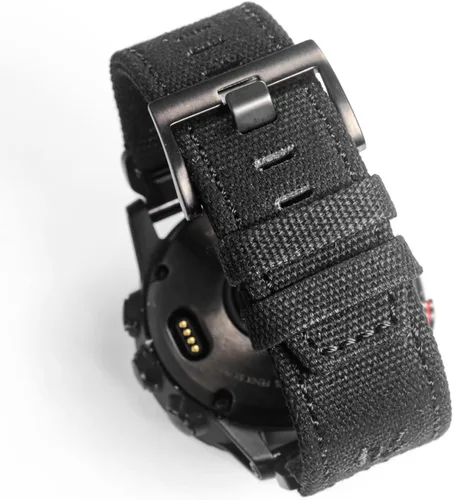 Vista 8 de Compatible con Garmin, correa deportiva de lona para reloj fēnix/precursor/enfoque/marq/quatix/instinct/D2/Tactix, correa de repuesto resistente