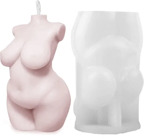 Vista 2 de 2 piezas de moldes de vela de burbujas 3D, moldes de cilindro y cubo de silicona para hacer velas y jabón de bricolaje