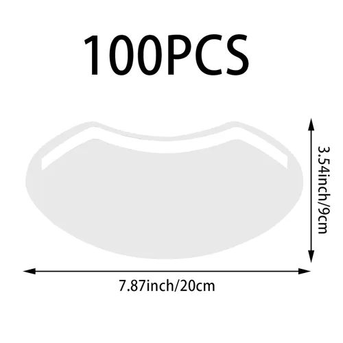 Vista 2 de Arvintas 100 protectores faciales desechables de ducha, viseras permanentes de microblading para maquillaje, extensiones de pestañas, protector