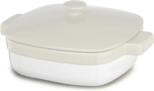 Vista 6 de KitchenAid Streamline Ceramic - Cazuela para hornear de 1.9 cuartos de galón, color rojo imperio