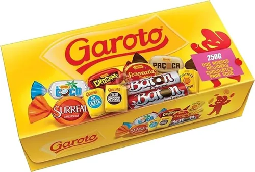 Vista 2 de GAROTO Bombones Sortidos 10.58 oz. 2 PACK (Crocante, Talento Maracuja, Talento Duo Caramelo, Baton, Caribe, Pacoca, Coco)