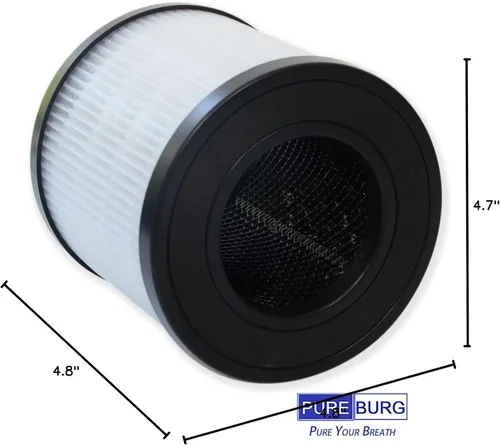 Vista 7 de PUREBURG Filtros de repuesto compatibles con Purivortex AC201B y purificadores de aire FULMINARE PU-P05, paquete de 4 unidades H13 True HEPA de 3