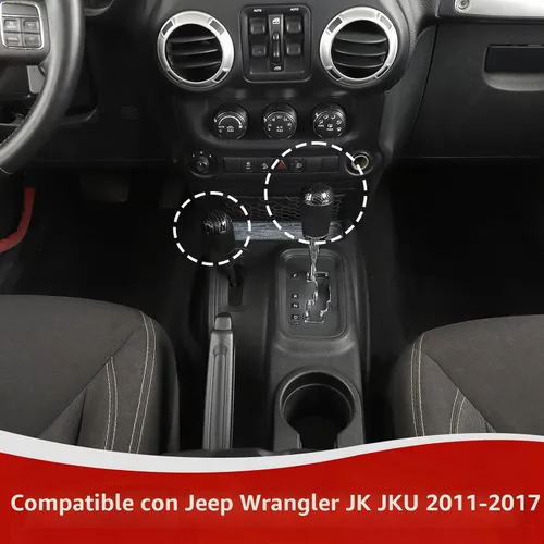 Vista 4 de RT-TCZ para Wrangler JK Cubierta de Manija de Cambio para Jeep Wrangler JK JKU 2011-2017 Accesorios Interiores de Fibra de Carbono 2 piezas