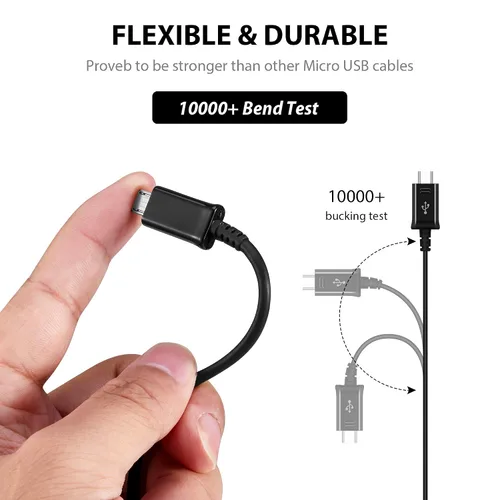 Vista 2 de El microUSB de carga de 5 A de potencia completa funciona con el chipset dual del cable de datos Samsung SM-J320A 2.0 que se carga a velocidades