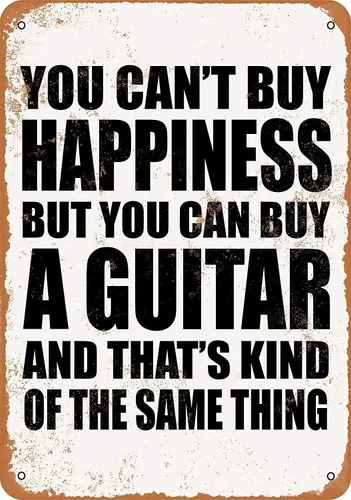 Vista 4 de Sign You Can't Buy Happiness BUT You CAN Buy Local Funny Art Letrero de metal de 16 x 12 pulgadas para bar pub interior y exterior, decoración