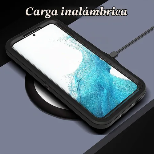 Vista 7 de YmhxcY Funda S22, funda para Galaxy S22, funda duradera de 3 capas a prueba de caídas, protección contra caídas, funda de goma sólida mate