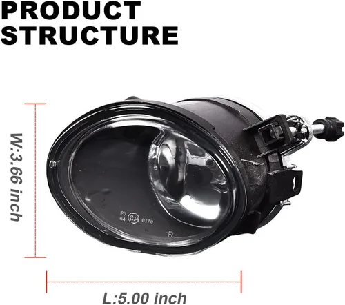 Vista 3 de G-PLUS Faros antiniebla compatibles con BMW Serie 3 E46 2000-2003 M3/M5 (Serie 330 con ZHP y M-Tech Front Aero paquete solamente) BM2592122