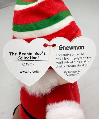 Vista 5 de TY Beanie Boo GNEWMAN - Gnomo de Navidad con sombrero - 6