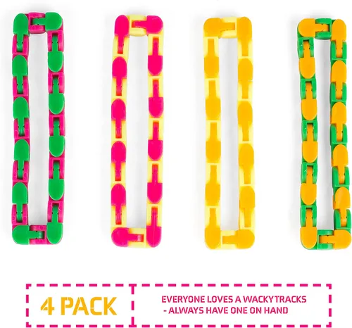 Vista 3 de Neliblu Wacky Tracks Snap and Click Fidget Toys para niños sensoriales – TDAH, autismo, terapia de alivio del estrés – Mantiene los dedos ocupados