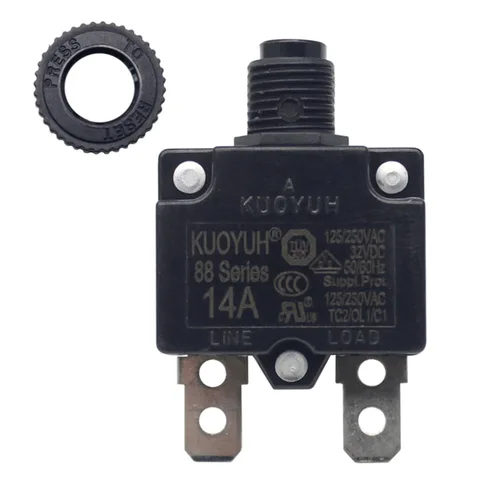 Vista 17 de KUOYUH Serie 88 125/250VAC 32VDC 50/60Hz Disyuntor de Sobrecarga Térmica 3-30A (3A)