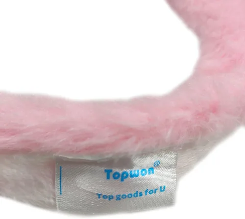 Vista 6 de Topwon Bonita diadema de conejo de peluche con orejas que se abren al presionar las patas (banda para el pelo de conejo)