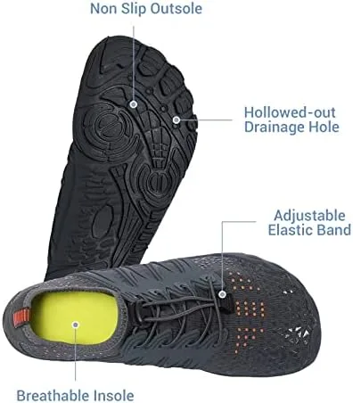 Vista 5 de SPUKEP Swim Shoes Womens Water Shoes Men Quick Dry Non-Slip Barefoot Shoes Women Pool Shoes Beach Shoes Mens Hiking Diving Sports Shoes Womens Yoga
