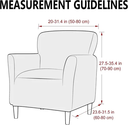 Vista 6 de XMAYODS Funda elástica para silla de club, fundas para silla de bañera, funda suave para sillón, protector de muebles extraíble, funda para silla