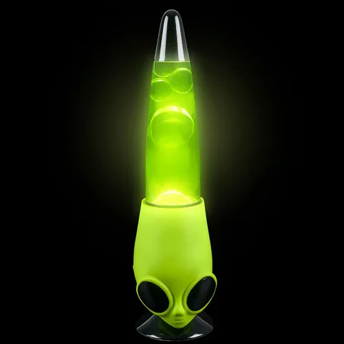 Vista 6 de Rhode Island Novelty - Lámpara de cera con cabeza de alienígena de 33 cm