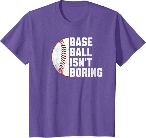 Vista 54 de Camiseta Baseball Isn't Boring, Negro