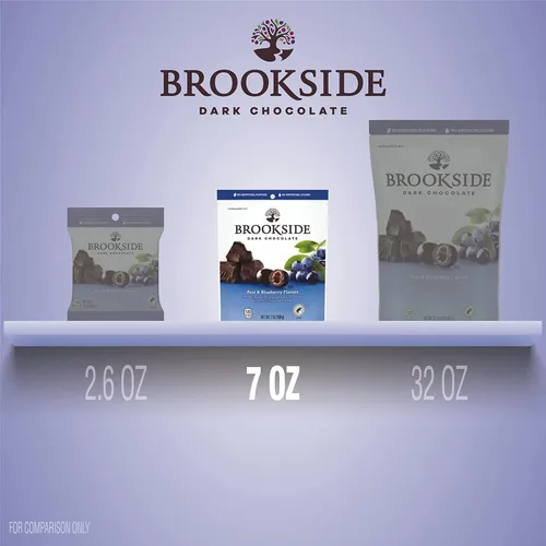 Vista 7 de BROOKSIDE Chocolate Oscuro, Chocolate para Picar con Sabor a Acai y Arándano en Bolsa, 7 oz