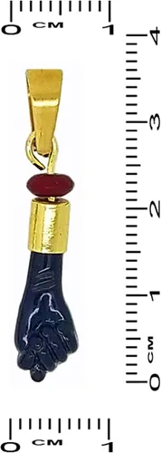Vista 3 de MIA - Colgante con colgante de ojo malvado de mano negra para bebé, 14 quilates, Azabache Mal De Ojo Dije