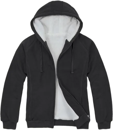Vista 4 de Victory Outfitters - Sudadera con capucha de forro polar con cremallera y forro bereber suave para mujer