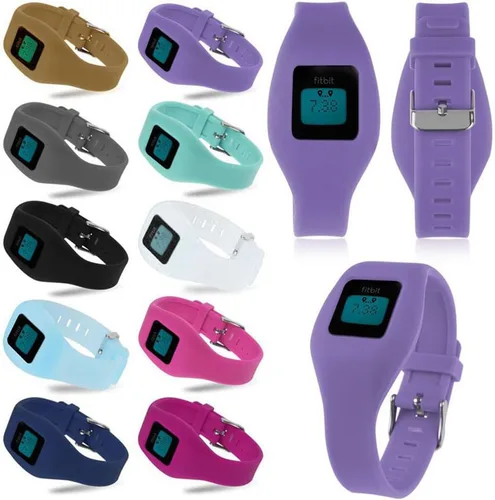 Vista 5 de QGHXO Pulsera de hebilla para Fitbit Zip, correa de silicona de repuesto con cierre de reloj cromado y hebilla de cierre para Fitbit Zip