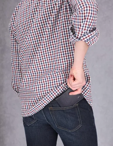 Vista 7 de Timberland Billetera de cuero genuino con tarjetero de seguridad RFID para hombre