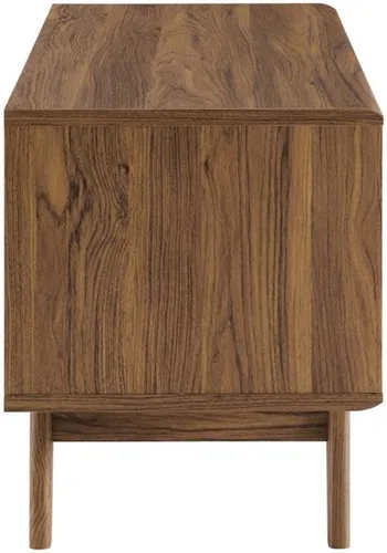 Vista 5 de Modway Envision Mid-Century - Soporte moderno para discos de vinilo de 37 pulgadas, 37 pulgadas, color blanco nogal