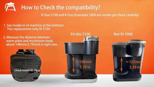 Vista 4 de Jarra de café de repuesto para 12 tazas compatible con Keurig K-Duo 5100