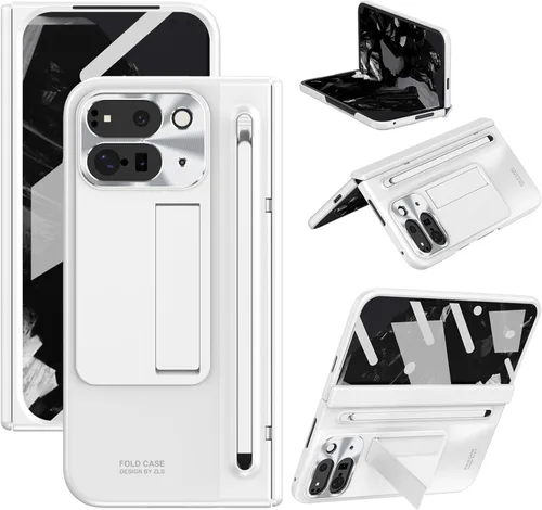 Vista 8 de Miimall Funda plegable para Google Pixel 10 Pro con soporte para bolígrafo y bolígrafo, funda para Google Pixel Fold 10, protector de pantalla