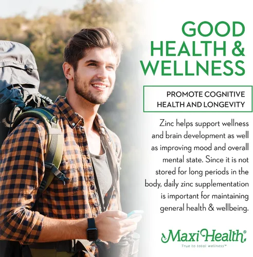 Vista 3 de Maxi-Health Pastillas de zinc – Citrato de zinc 10 mg – con vitamina C – Sabor a cereza – 60 masticables – Kosher