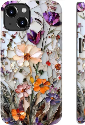 Vista 69 de LUHOURI Funda para iPhone 12 Mini, compatible con carga inalámbrica, doble capa, interior de silicona suave + carcasa exterior dura, bonito diseño
