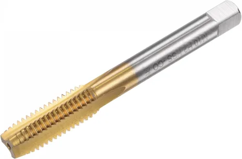 Vista 8 de uxcell Grifos rectos de flauta, M7 x 1 Métrica izquierda mano izquierda recubierto de titanio M35 cobalto máquina de acero de alta velocidad roscado