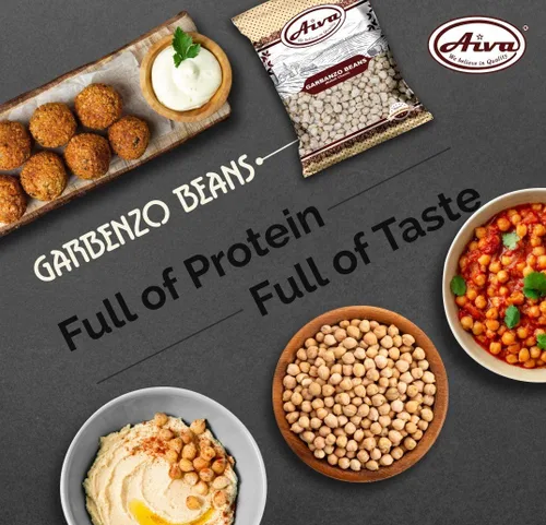 Vista 5 de AIVA - Frijoles Garbanzo (Kabuli CHANA) - Bolsa de 5 libras