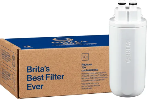 Vista 10 de Brita Filtro de agua de repuesto, sin BPA, reemplaza 900 botellas de agua de plástico, dura seis meses o 120 galones, incluye 1 filtro, esencial
