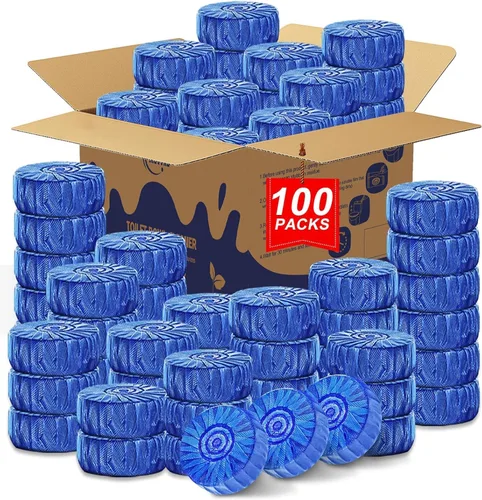 Vista 8 de Msvvko Limpiador para inodoro, tabletas limpiadoras automáticas para la cisterna del inodoro, tabletas azules para inodoro para desodorizar