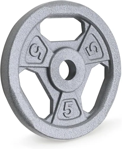 Vista 11 de Marcy Classic - Discos de agarre estándar de hierro fundido de 1" para entrenamiento de fuerza y levantamiento de pesas