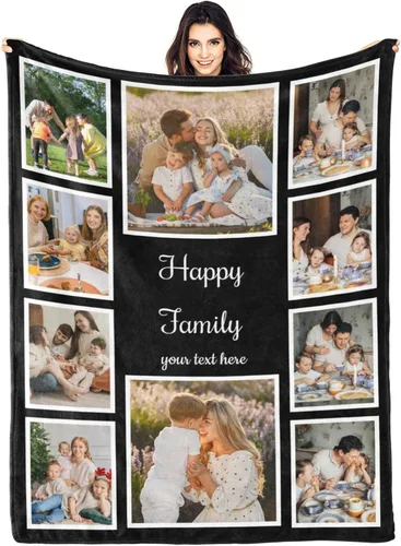 Vista 21 de envía al día siguiente, manta personalizada con texto en imagen, manta personalizada de foto, manta de franela personalizada, regalos personalizados