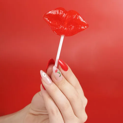 Vista 3 de Sweetzo Pucker Lips - Paletas con forma de labios, ventosas con sabor a frutas, 24 piezas