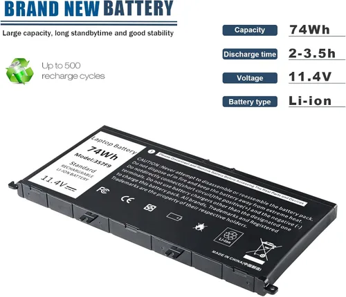 Vista 3 de Fancy Buying 74Wh 0GFJ6 357F9 - Batería para portátil Dell 15 7000 7559 7567 7566 7759 7557 5577 INS15PD Series P57F P57F003 P65F P65F001 71JF4 0