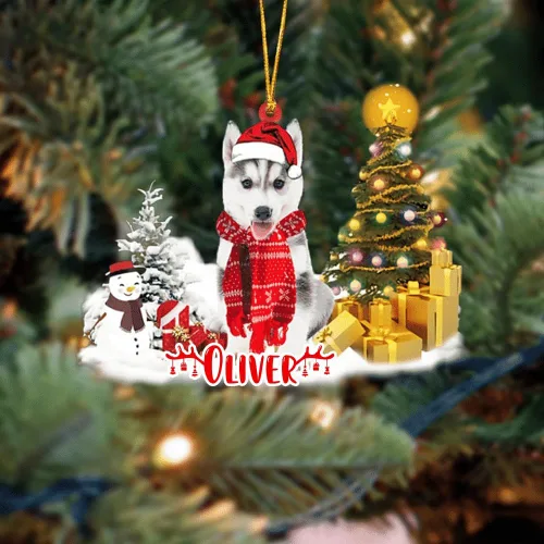 Vista 117 de NAZENTI Adorno personalizado de gato abisinio con árbol de pino, adorno de Navidad personalizado para perros amantes de las mascotas, colgante