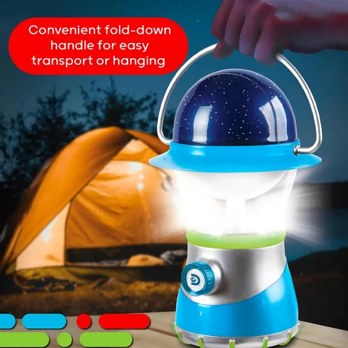 Vista 5 de Discovery™ Linterna LED Starlight [Exclusiva de Amazon] Linterna Colgante 2 en 1 y Proyector de Constelación de Estrellas con Guía, Fácil de Usar