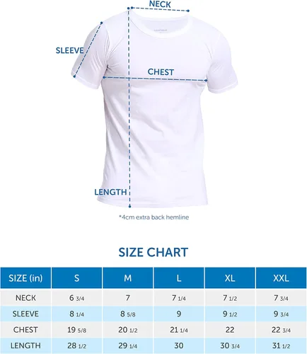 Vista 4 de Comfneat Paquete de 6 camisetas de algodón puro para hombre, cómodas camisetas de cuello redondo
