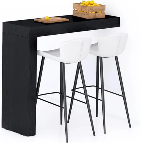 Vista 80 de Mobili Fiver Evolution - Mesa alta de bar de cocina fabricada en Italia Ahorra Espacio, Mesa de altura de mostrador montada en la pared para 1