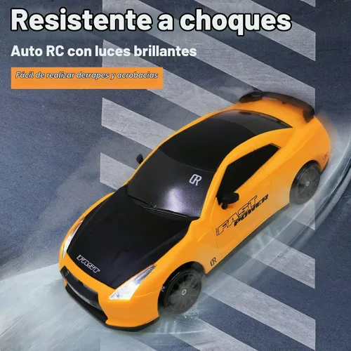 Vista 5 de Auto de control remoto RC Drift Car 2.4GHz escala 1:24 4WD 20KM/H Modelo de vehículo de alta velocidad con luces LED Drifting Tire Racing Sport Toy
