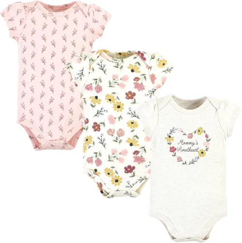 Vista 406 de Hudson Baby baby-girls Cotton Bodysuits 3-pack