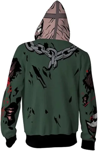 Vista 3 de CHLOBLOM Jason Voorhees - Disfraz de Michael Myers con capucha y chaqueta 3D