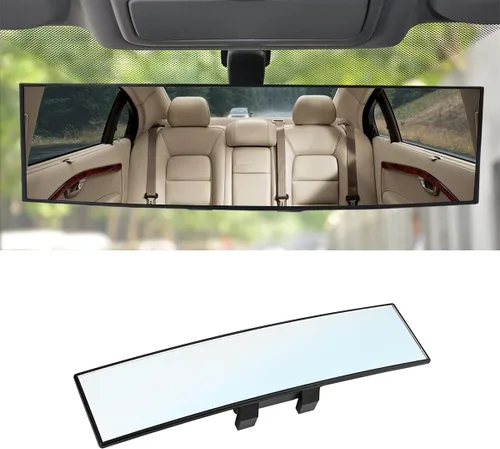 Vista 9 de Espejo retrovisor para automóvil, panorámico gran angular de 12 pulgadas, antirreflejo, espejo retrovisor automático con clip, superficie convexa