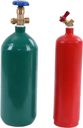 Vista 5 de Kit de antorcha de oxiacetileno, kit de soplete de soldadura de gas de acetileno portátil con reguladores de gas oxiacetileno, soplete de corte