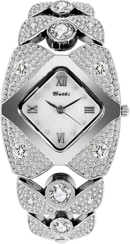 Vista 7 de Gosasa Elegante reloj de pulsera de diamantes para mujer, joyería de moda, reloj de pulsera para mujer, resistente al agua, analógico, de cuarzo