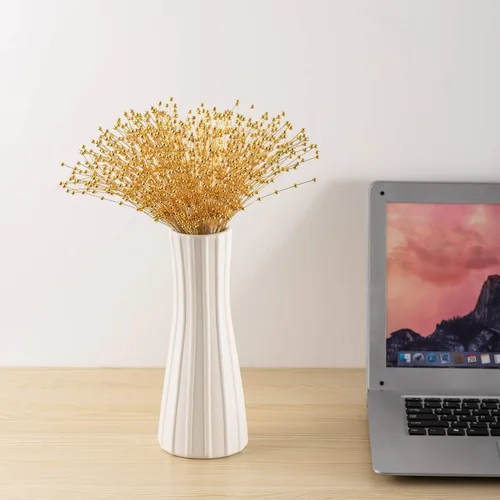 Vista 3 de 50 unidades de palillos con cuentas para novia, ramo de boda con perlas para decoración de fiesta, ramo de flores navideñas de 4 mm, adornos