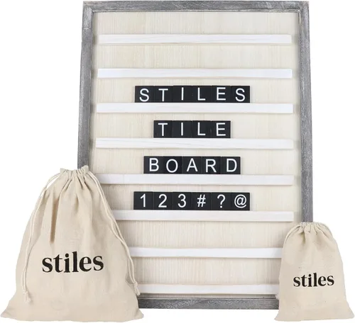 Vista 7 de Stiles 92 fichas de letras premium para tablero de fichas, solo letras, no incluye tablero de letras, alfabeto de crucigrama de madera Azul bebé