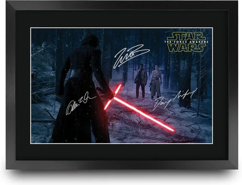 Vista 43 de HWC Trading Star Wars Episodio 1 La Amenaza Fantasma Regalos Presentación Impresa Autografiada Montaje para Fans de Recuerdos de Películas - 16" x